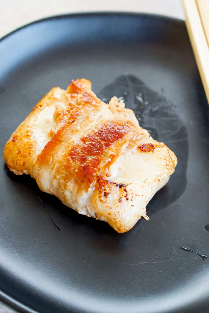 mochi wrapped in pork