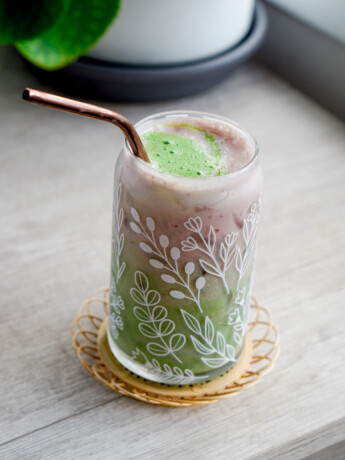 matcha cherry blossom latte
