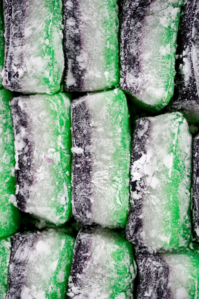 ube pandan mochi chi chi dango