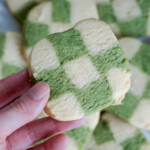 matcha checkerboard cookies