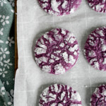ube crinkle cookies