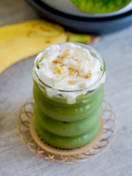 banana cream matcha latte