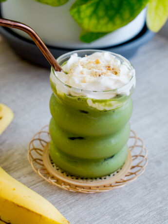banana cream matcha latte