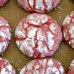 red bean crinkle cookie