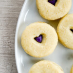 purple sweet potato linzer cookies