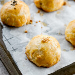 Hawaii manju with white sesame seeds