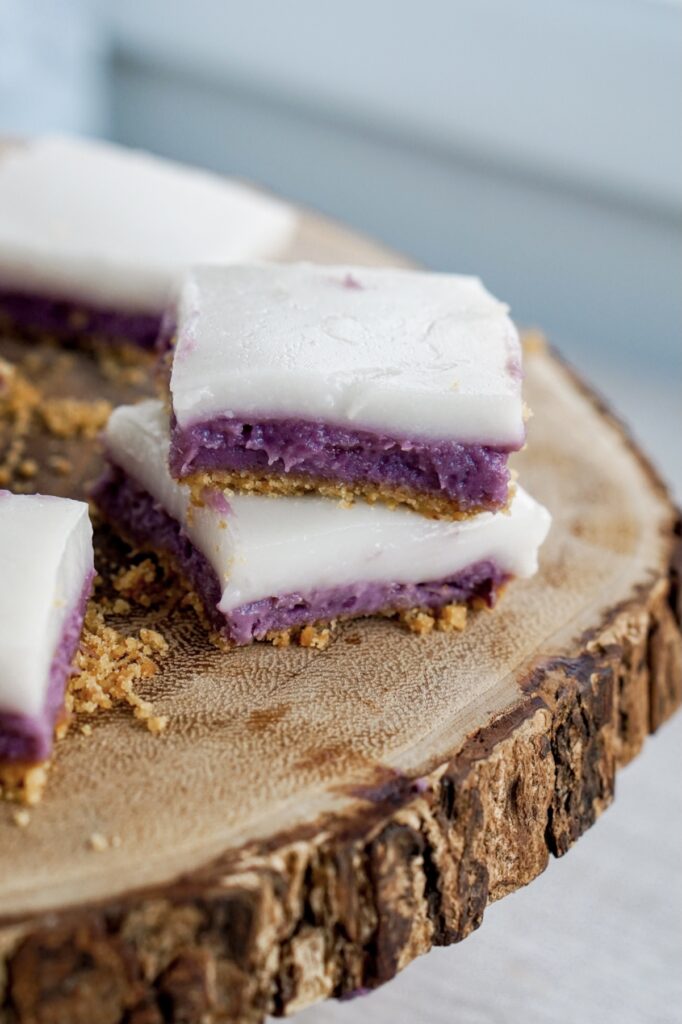 purple sweet potato haupia pie bar