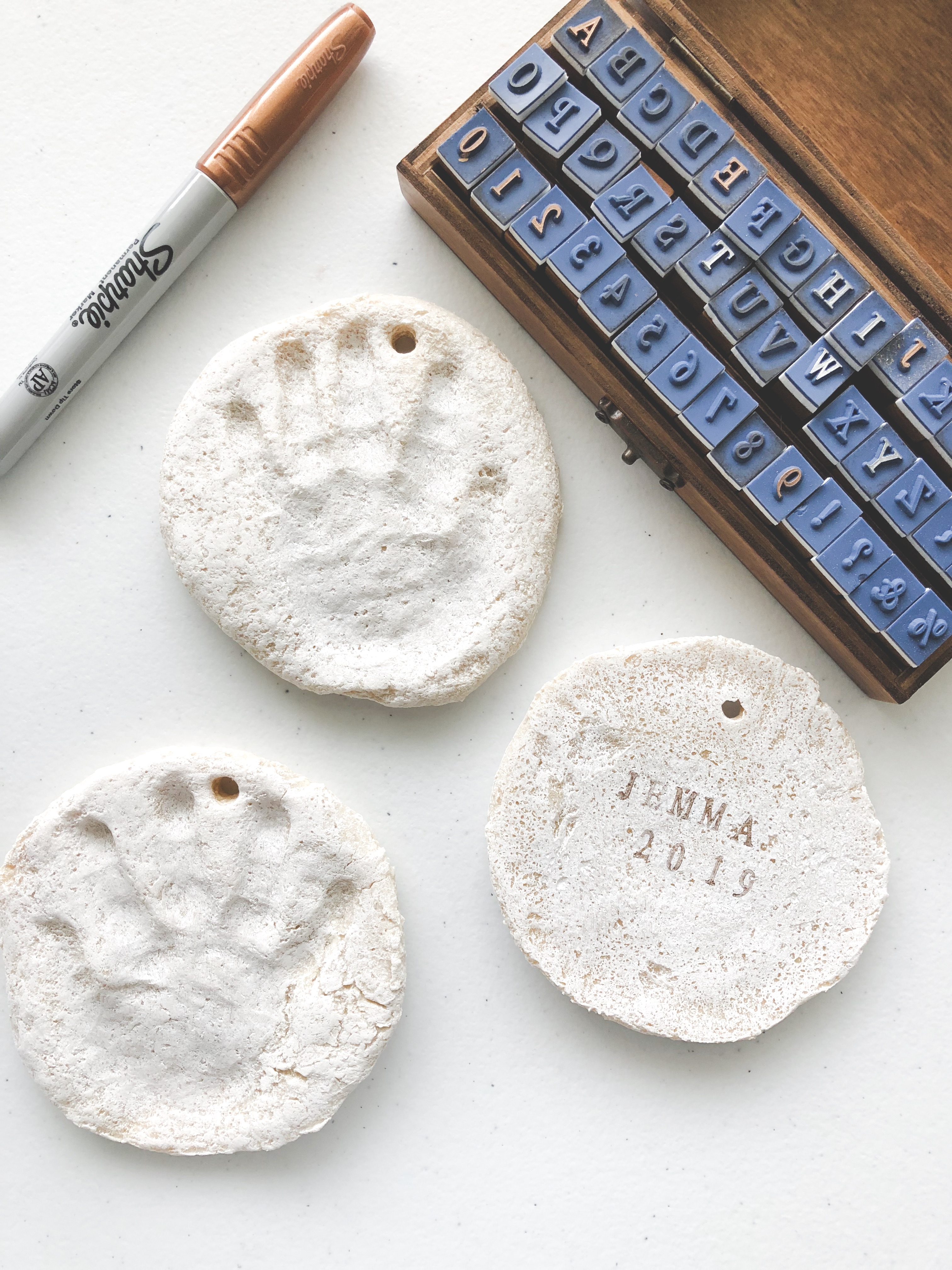 baby handprint ornament