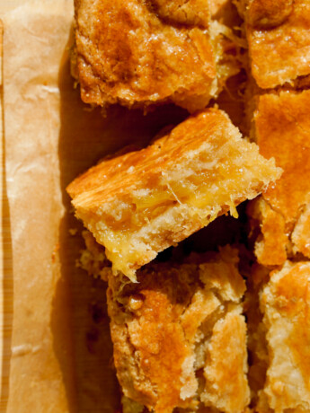 taiwanese pineapple cake closeup cross section