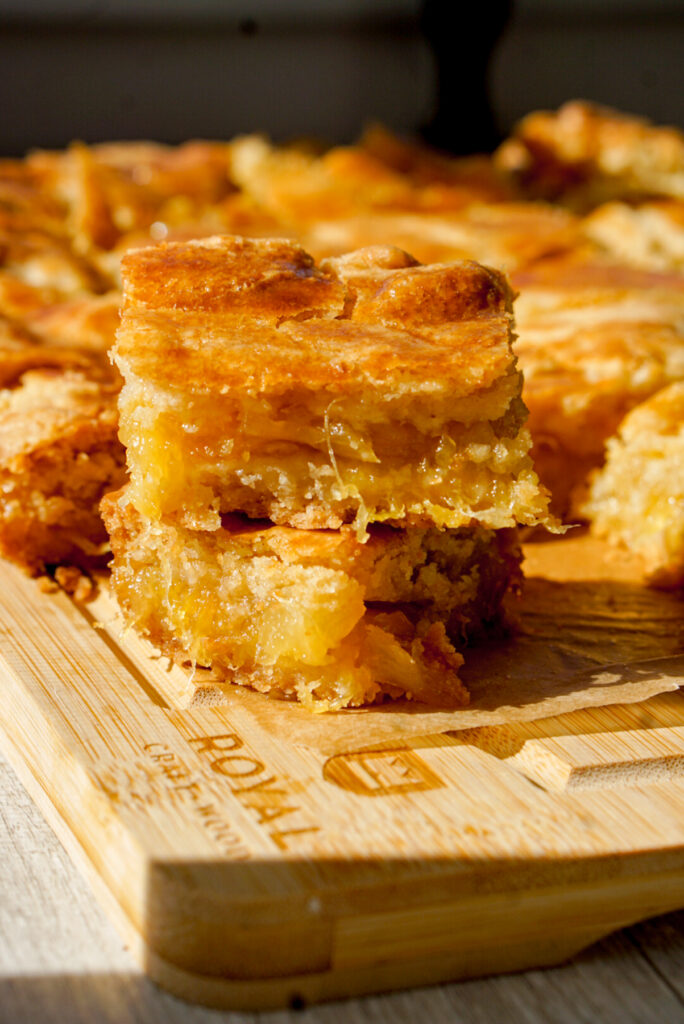 taiwanese pineapple cake stack of two