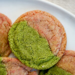 green and pink swirled sugar cookie for wicked movie theme